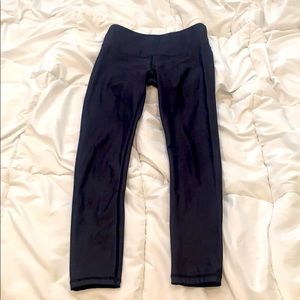 Black metallic zyia active leggings size small